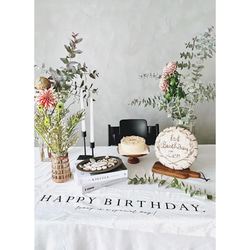 〈バースデータペストリー 〉HAPPY BIRTHDAY. | コットンリネン | 誕生日飾り| 誕生日 6枚目の画像