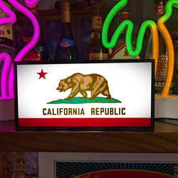 カリフォルニアパブリック カリフォルニア共和国 熊 サイン ランプ 看板 置物 雑貨 ライトBOX 電飾看板 電光看板 1枚目の画像