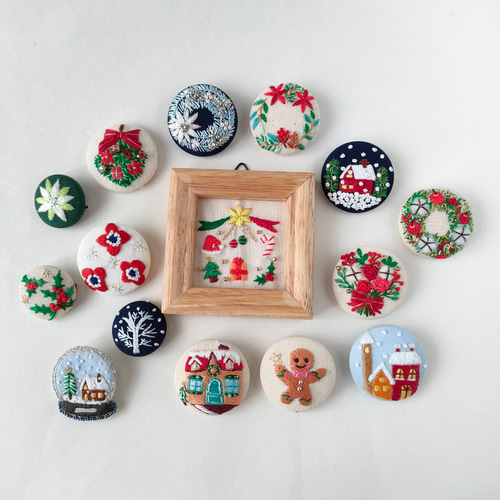 再販不可。エゾモモンガ♡クリスマスレジンヘアゴムブローチ クリスマスレジン】レジンシール やカラーアートレジンレシピ