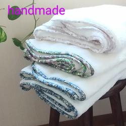 ふわふわボア×リバティ ブランケット ひざ掛け プレゼントに♪ その他