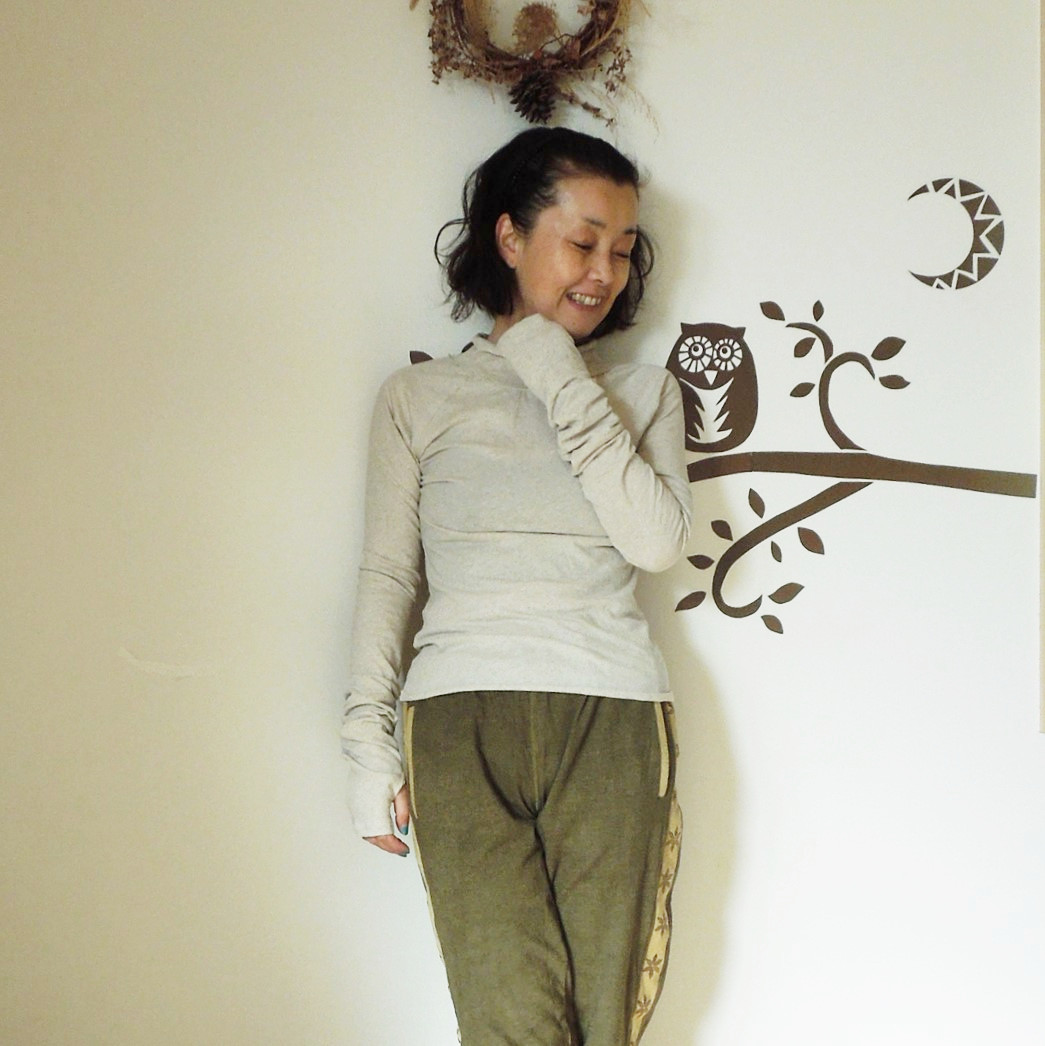 【再入荷】asana ヘンプコットン 薄手 グローブカットソー●きなり