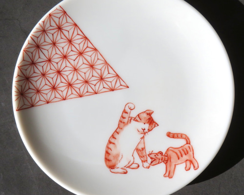 虎の絵柄 陶器小皿 木箱付き 0_e0b93052b960d28ff3b4cd605ca6