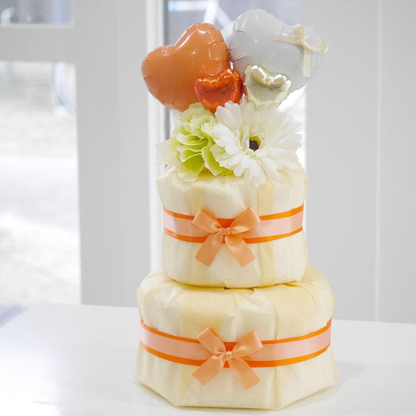 おむつケーキ 出産祝い 名入れ オムツケーキ 女の子 おしゃれ ベビー 