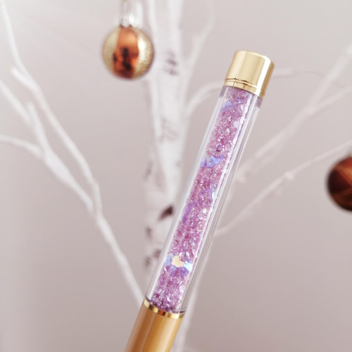 キラキラボールペン　ビーズセット カスタムボールペン キラキラビーズボールペン 手芸DIY 筆記用具