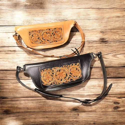 ボディバッグ 本革 カービングボディバッグ BODY BAG ボディバッグ