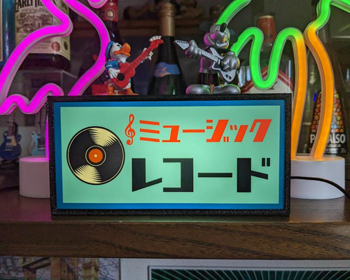 レコード ミュージック CD 昭和歌謡 レトロ 看板 置物 雑貨