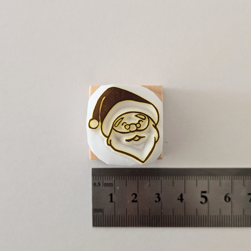 ニッコリ優しいサンタクロース 消しゴムはんこ はんこ・スタンプ