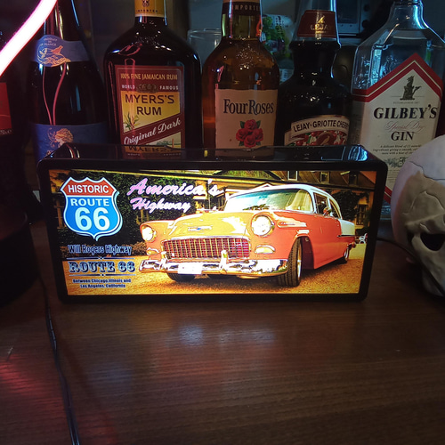 アメリカン レトロ ビンテージカー アメ車 旧車 ルート66 サイン 看板