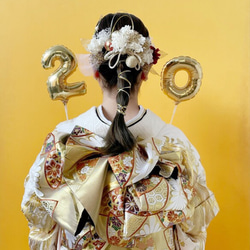 和装　ウェディング　ヘッドドレス　No.145-26 和　髪飾り　振袖　袴　成人式　卒業式　白無垢　結婚式 7枚目の画像