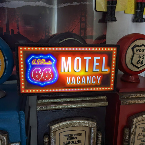 アメリカン ルート66 モーテル カフェ ドライブイン ホテル サイン