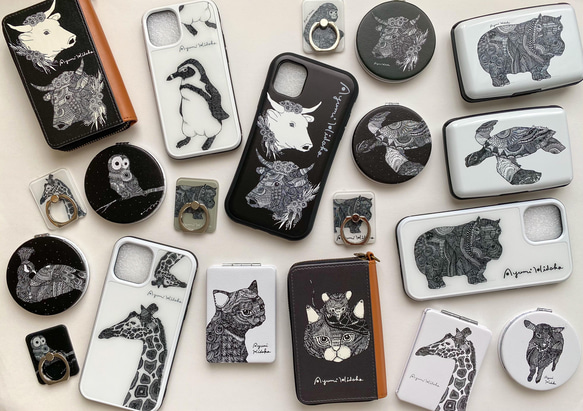 活版印刷ポスター『雪の鹿 (雄)』A5　しっかり額装付き　[特集掲載] 15枚目の画像