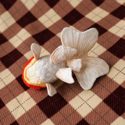 【立体刺繍オブジェ】手毬金魚 タンチョウ 「夢々-mumu」12月限定 4枚目の画像