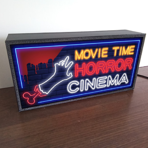 ホラー TV ショウ ゾンビ 殺人 映画 ビデオ 看板 置物 雑貨 ライトBOX オーダー無料】ホラー TV ショウ ゾンビ 殺人鬼 お化け 恐怖