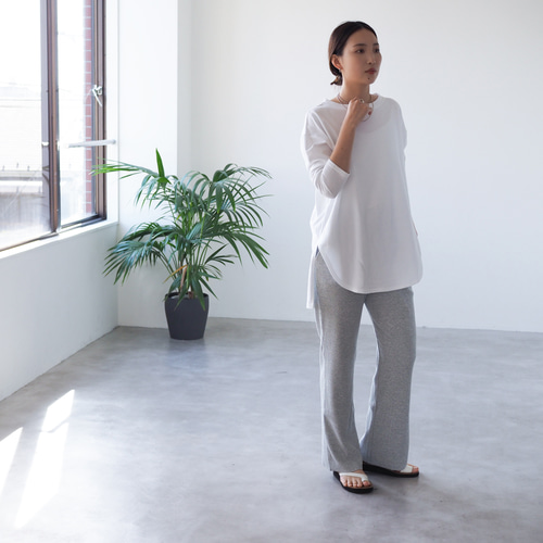 オーバーサイズTシャツ ホワイト(ロンT/長袖) Tシャツ BLUEWHITE