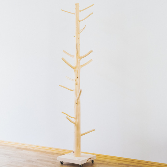 コートハンガー MORITO 北欧 ナチュラルデザイン 本物のヒノキの枝を