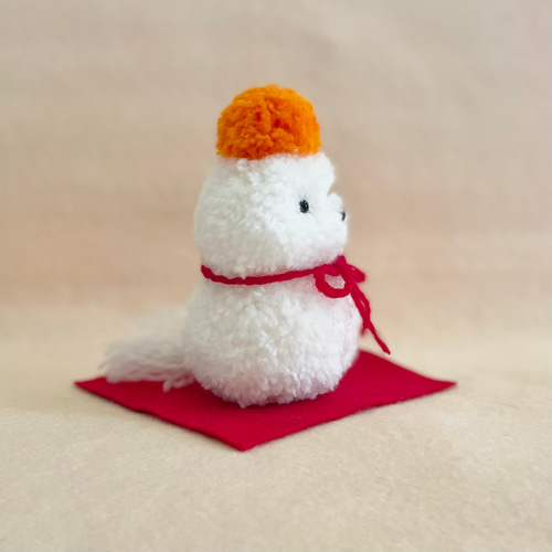 トイプードル鏡餅/猫だるま ビション鏡餅（中） プードル ビションフリーゼ ボロニーズ トイ