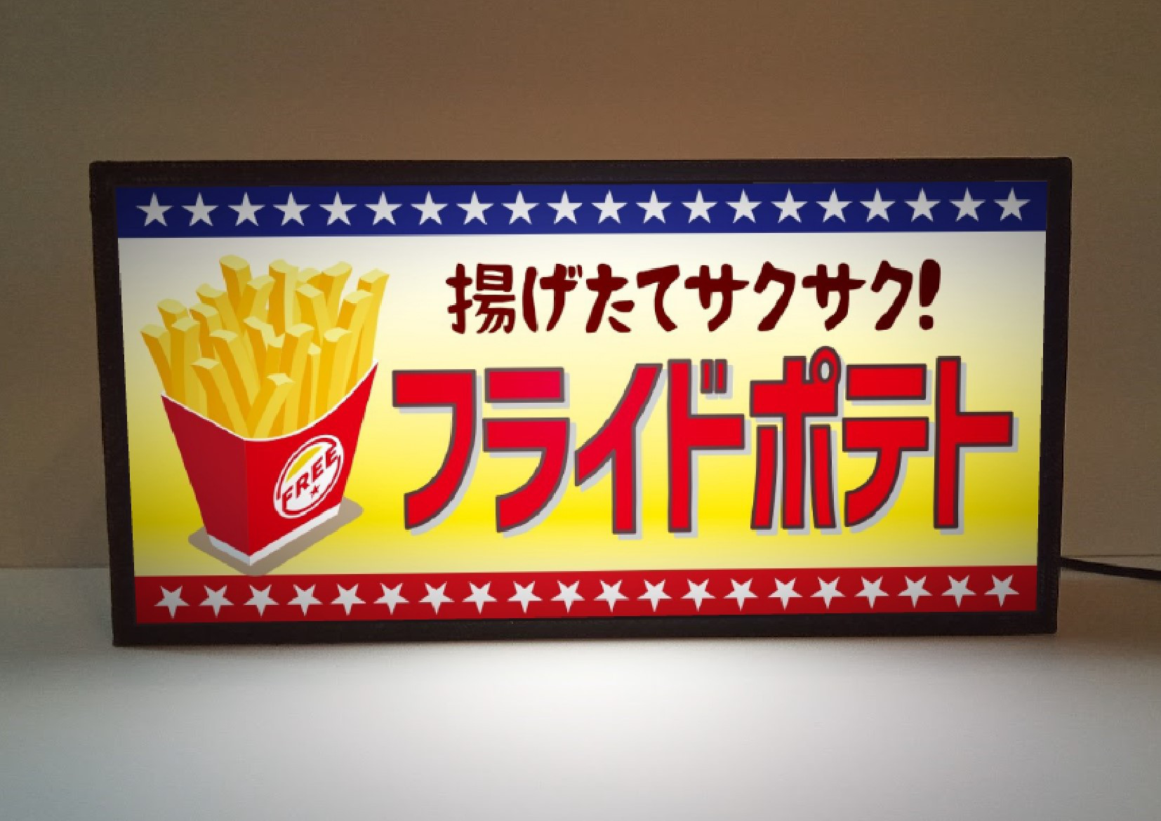 3個マクドナルド フライドポテト ライト ネオンサイン インテリア 置物 雑貨 3個マクドナルド フライドポテト ライト ネオンサイン