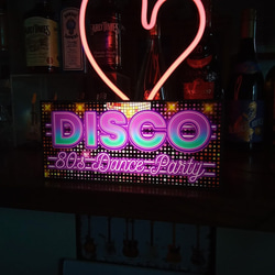 ディスコ DISCO クラブ ダンス 80s テクノ ソウル 踊り ミニチュア サイン 看板 置物 雑貨 ライトBOX 7枚目の画像