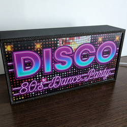 ディスコ DISCO クラブ ダンス 80s テクノ ソウル 踊り ミニチュア サイン 看板 置物 雑貨 ライトBOX 5枚目の画像