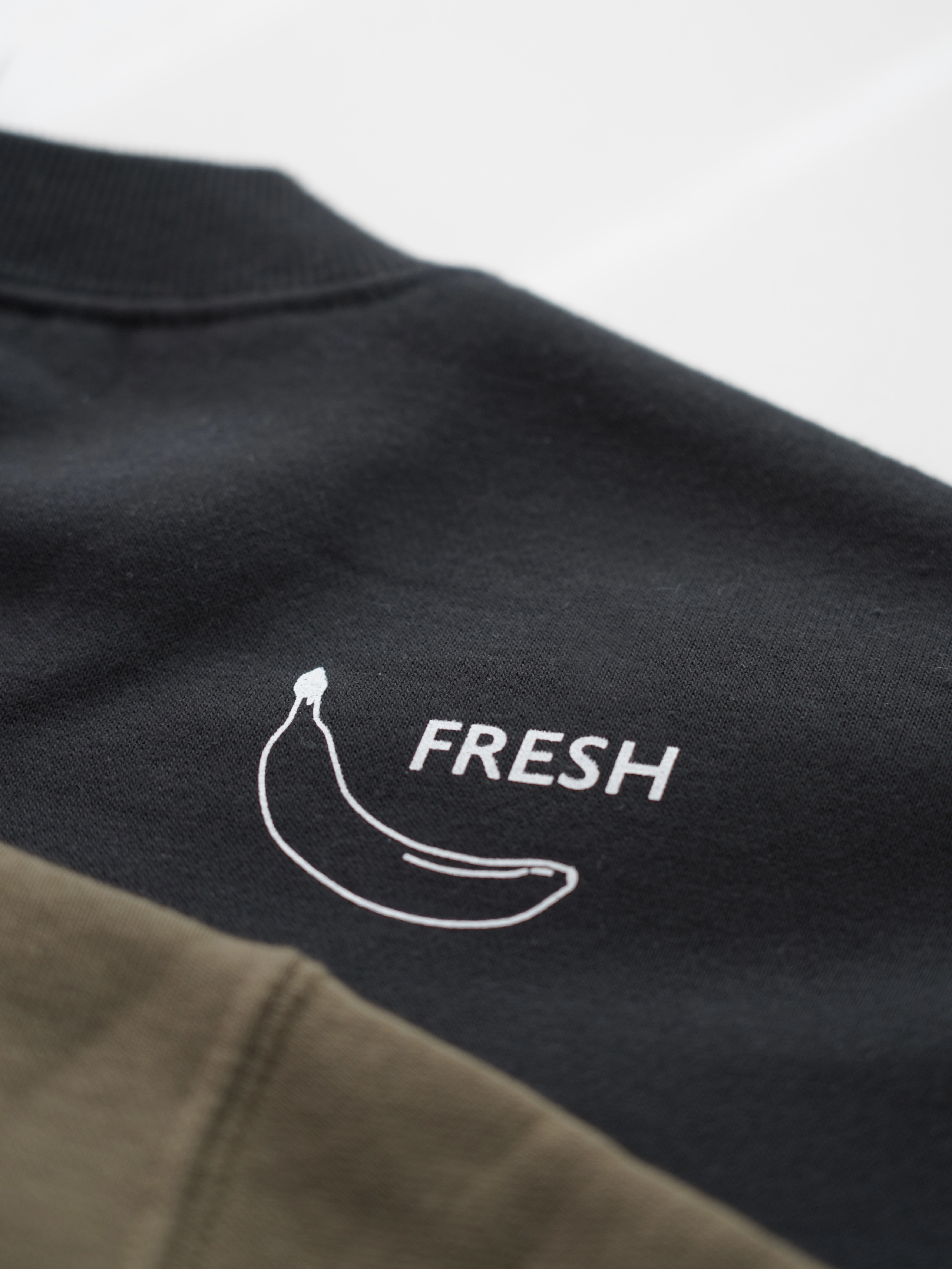 販売再開【裏起毛ブラック】S〜XXLサイズ/FRESHバナナスウェット 4,536円