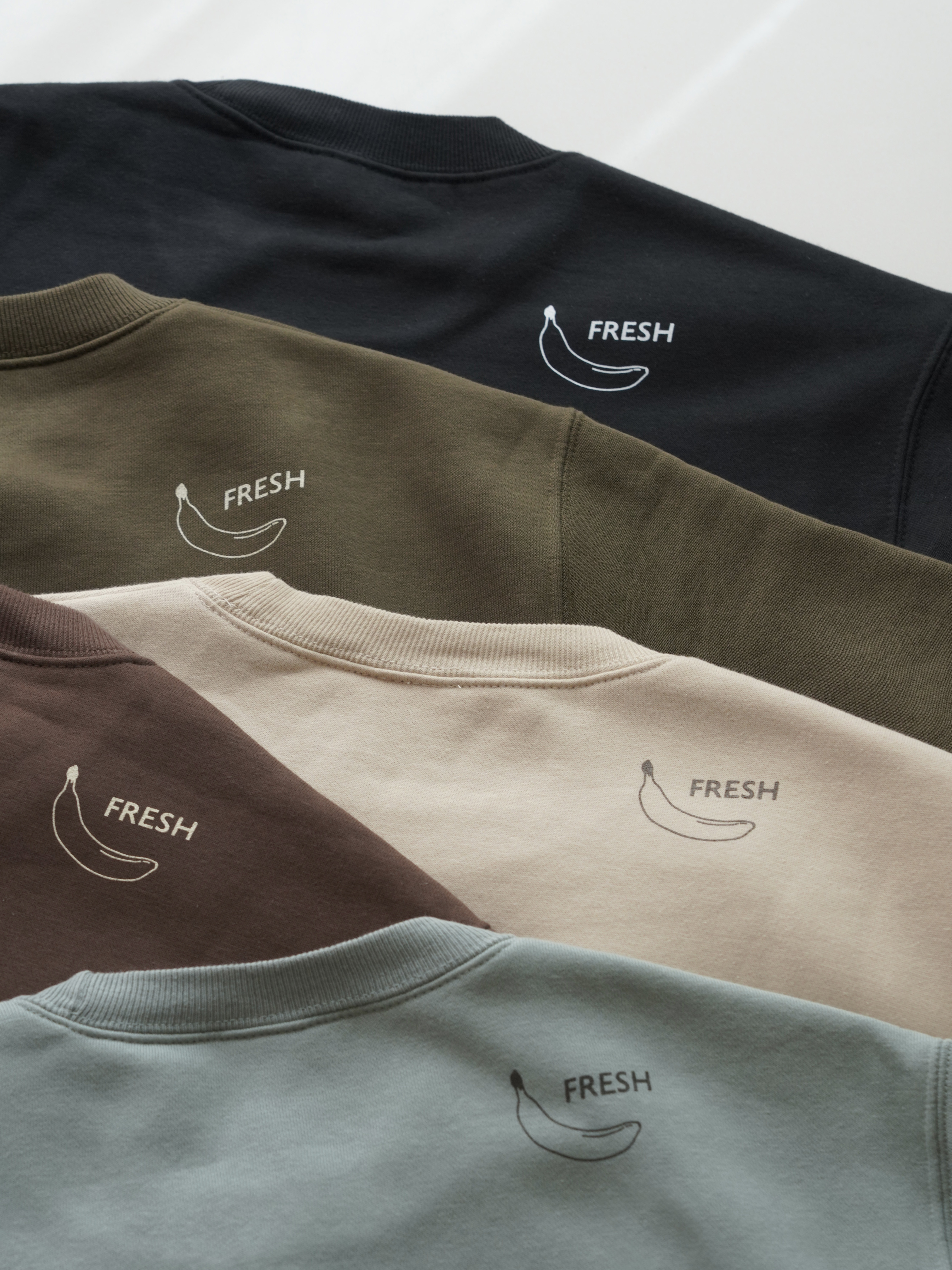 販売再開【裏起毛ブラウン】S〜XXLサイズ/FRESHバナナスウェット
