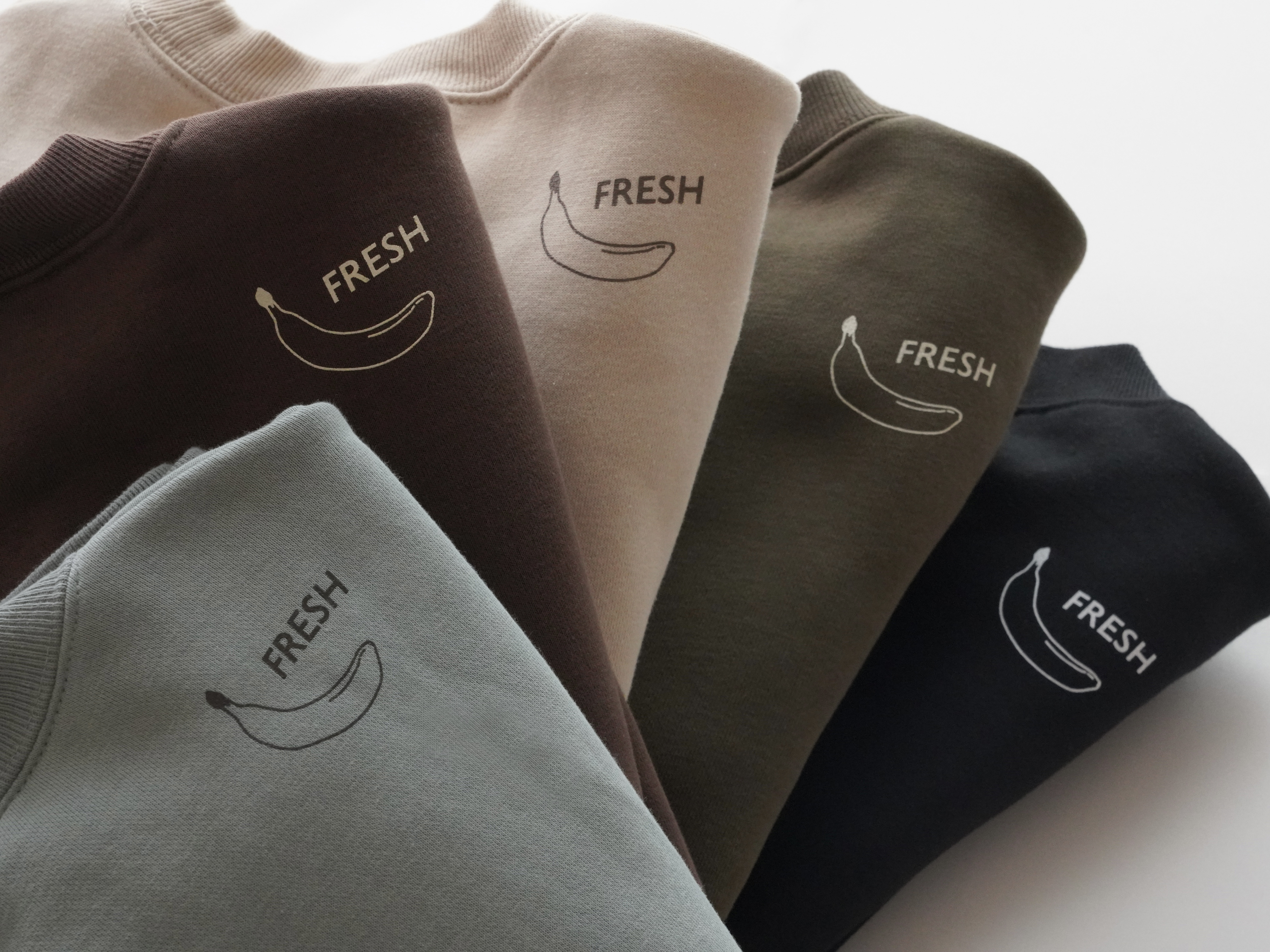 販売再開【裏起毛ブラウン】S〜XXLサイズ/FRESHバナナスウェット