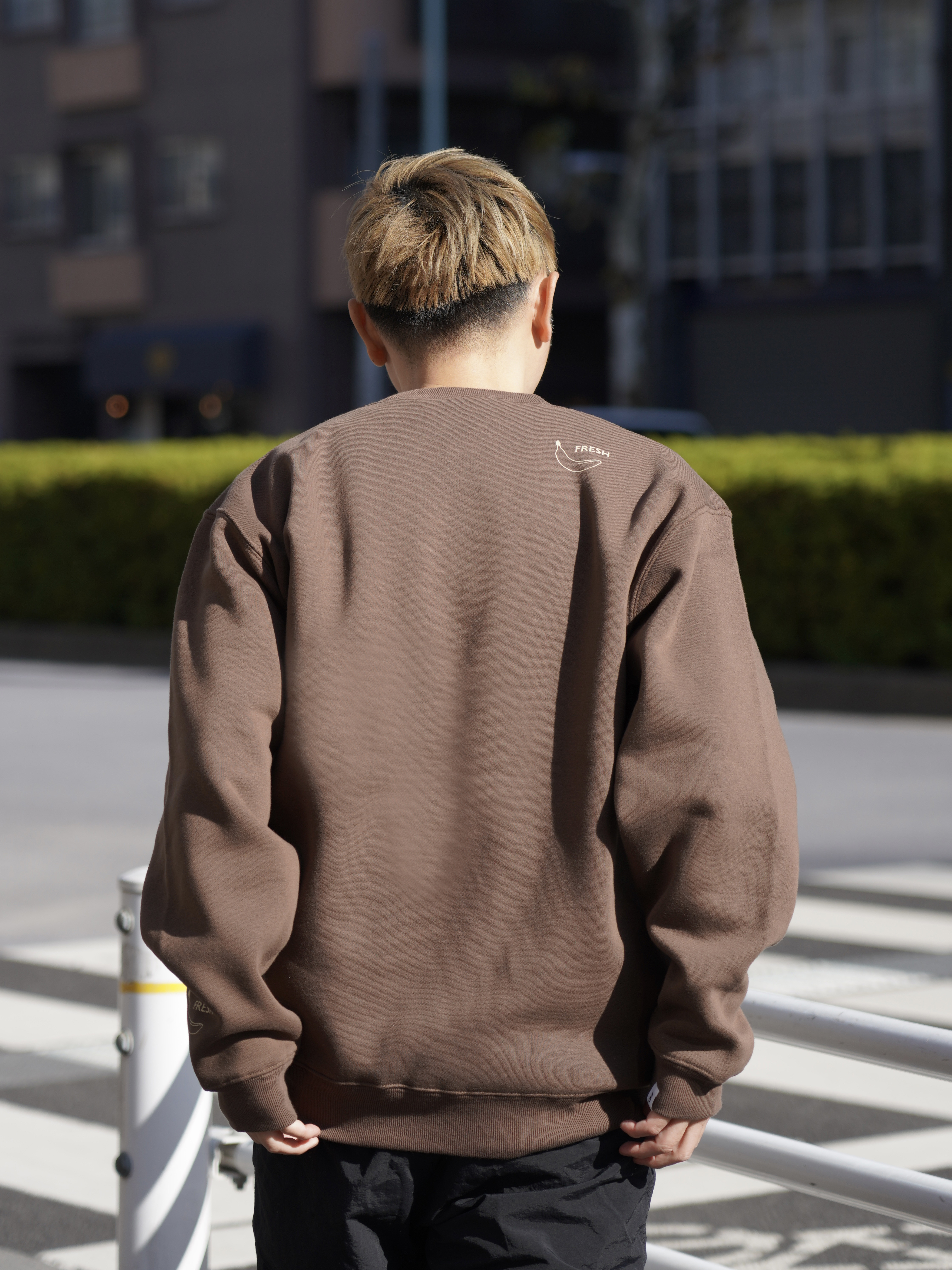 販売再開【裏起毛ブラウン】S〜XXLサイズ/FRESHバナナスウェット