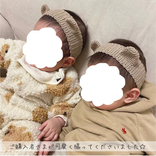 オーダーメイド] くま耳 ベビー キッズ ヘアバンド 4color 雑貨