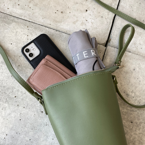 底マチ付きスマホショルダー／スマホ収納 収納アイテム ギフト