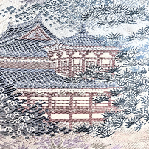 帯のタペストリー アンティーク花文様 帯リメイク290