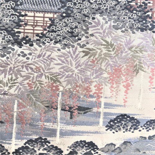 帯のタペストリー 風景画宇治平等院文様 帯リメイク180