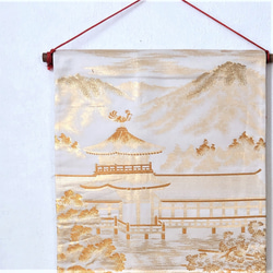 帯のタペストリー　平安神宮風景画文様　帯リメイク183 2枚目の画像