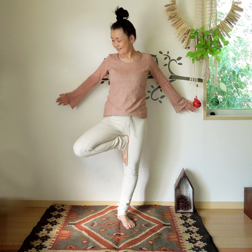 超特価セール開催！！ お取り寄せ】asana ヘンプコットン 厚手 フレアースリーブ Tシャツ(長袖+七分)