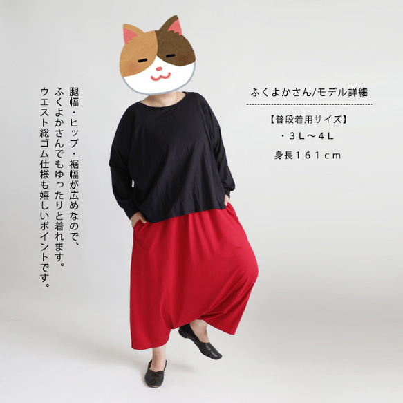 ⁑ラスト１。秋ＳＡＬＥ「愉快なパンツ」コットン１００％シャンブレー パッチワーク サルエルゆったりY94 10枚目の画像