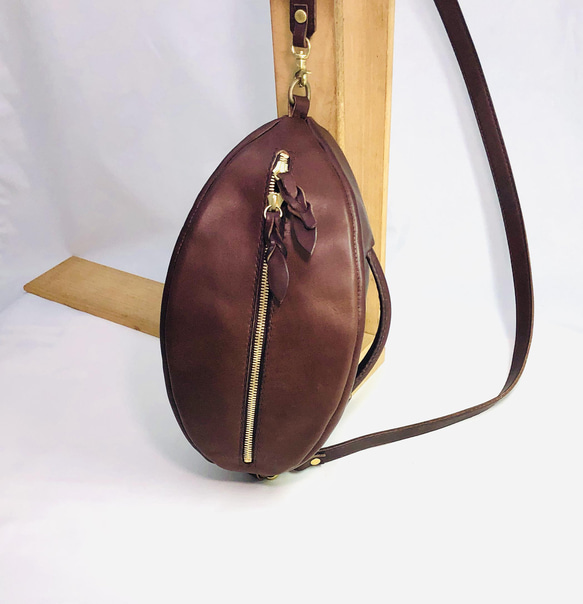 フルオーダー】ラグビーボール型 ショルダーバック 高級イタリアン  