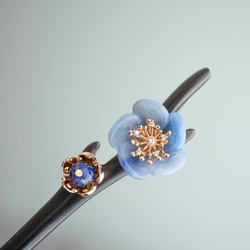 e.m☆❤　ブルーアパタイトカラークォーツ　ピアス アクセサリーのプレゼント K18WG インディゴアパタイト ピアス