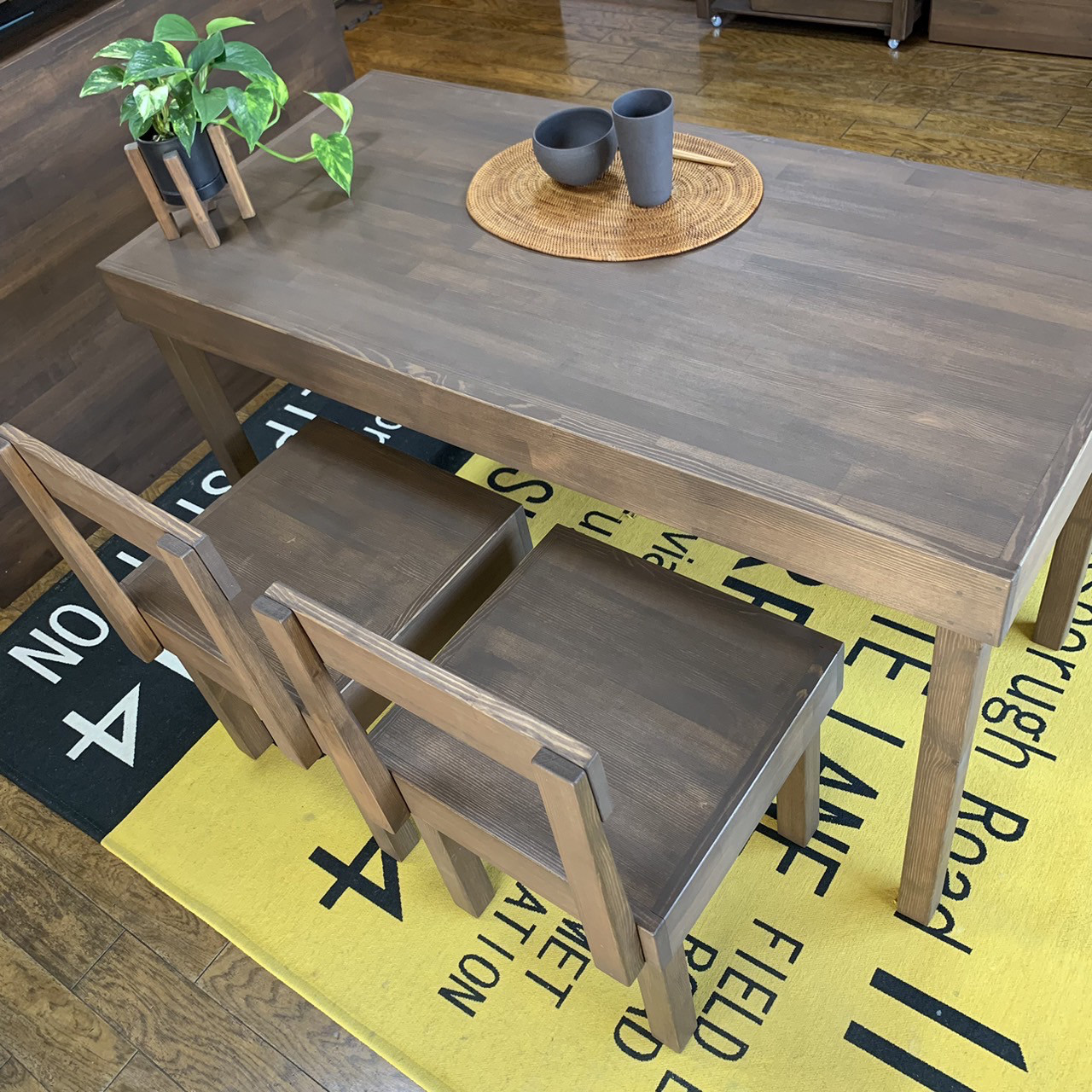 【♡♡良品♡♡】ダイニングテーブル3点セット（取扱説明書あり） ♡♡良品♡♡】ダイニングテーブル3点セット（取扱説明書あり） MUJI (無印