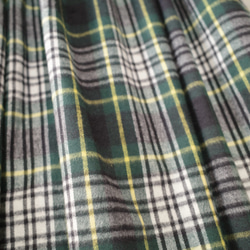 上質起毛シャギーチェックスカート　グリーン 7枚目の画像