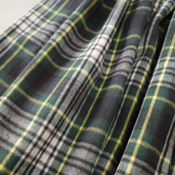 上質起毛シャギーチェックスカート　グリーン 9枚目の画像