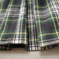 上質起毛シャギーチェックスカート　グリーン 8枚目の画像