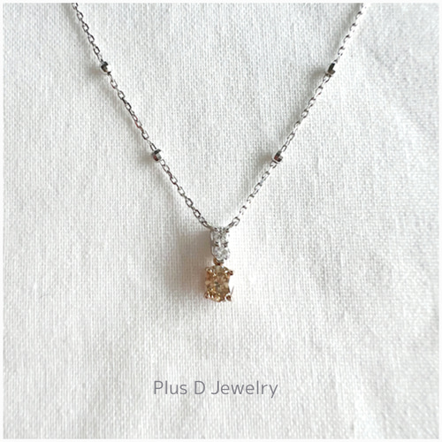 PD-027 K18PG K18WG ダイヤモンドペンダント 0.33ct/0.08ct ネックレス 