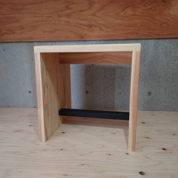 木目を生かしたコの字型家具/シューズラック/ローボード/ハンドメイド