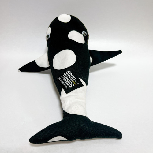 くじらポーチ ランダムドット柄□ペンケース クジラポーチ smileタグ