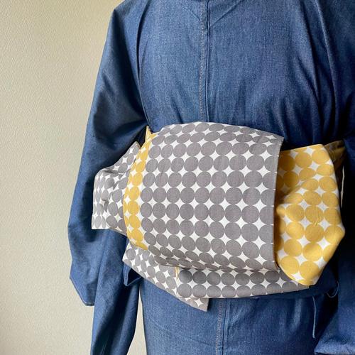 もふもふキャットローズ柄 半幅帯【出品限り】 和装小物（帯・半襟 