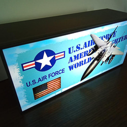 ミリタリー 戦闘機 U.S.AIR FORCE プラモデル サイン 看板 置物 雑貨 雑貨 LED2wayライトBOX 3枚目の画像