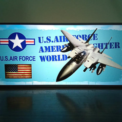 ミリタリー 戦闘機 U.S.AIR FORCE プラモデル サイン 看板 置物 雑貨