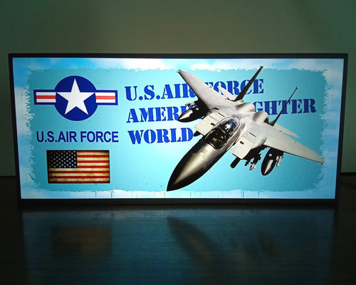 ミリタリー 戦闘機 U.S.AIR FORCE プラモデル サイン 看板 置物 雑貨
