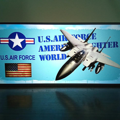 ミリタリー 戦闘機 U.S.AIR FORCE プラモデル サイン 看板 置物 雑貨