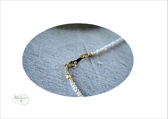 「お客様オーダー品」極小淡水ケシパールのネックレス/60cm 3枚目の画像