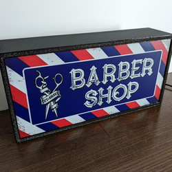 バーバーショップ 理容室 ヘアーサロン 床屋 BARBER⑤ サイン 看板 置物 雑貨 ライトBOX 電飾看板 電光看板 5枚目の画像